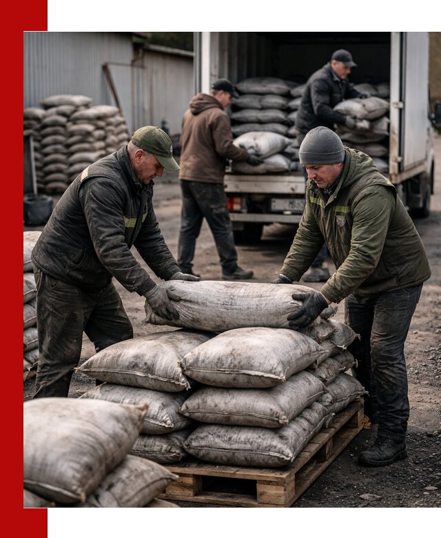 Доставка угля в мешках по выгодным ценам в Белореченске