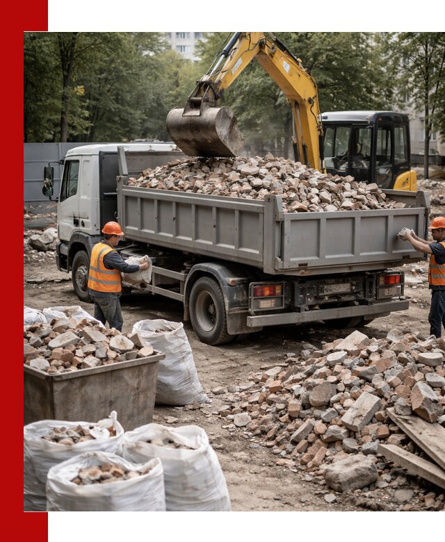Вывоз строительного мусора в Белореченске с самосвалами и контейнерами