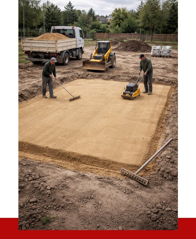 Устройство песчаной подушки в Белореченске от 4565 р. ПРОНЕРУДБлч