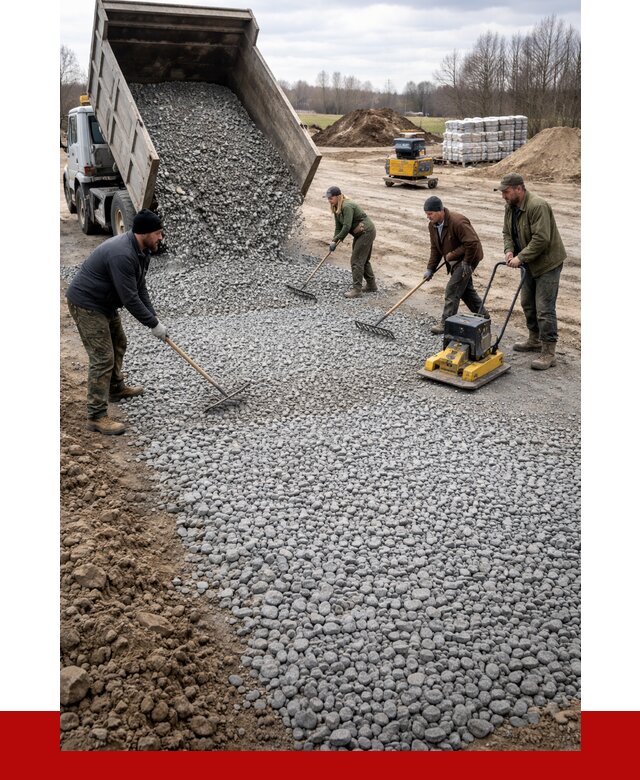 Устройство щебеночной подушки в Белореченске от 4565 р. ПРОНЕРУДБлч